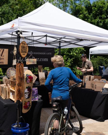 BZ FurFur Booth setup at market