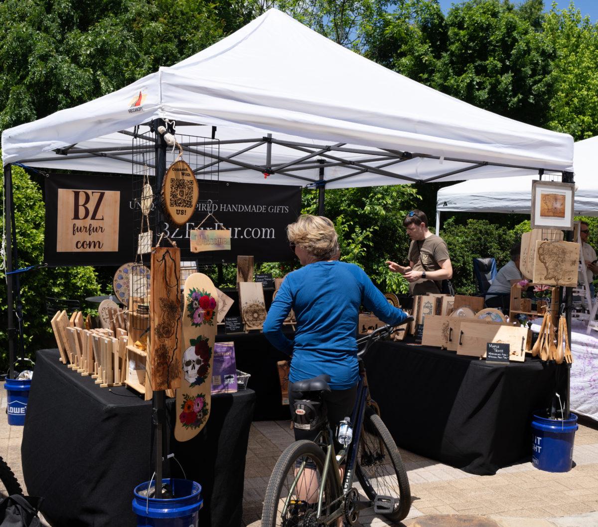 BZ FurFur Booth setup at market