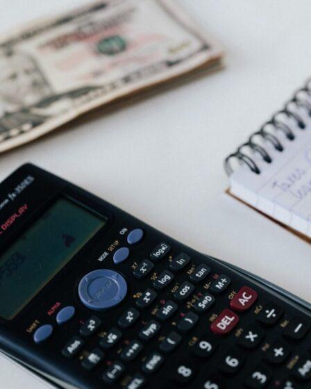 A person doing their taxes